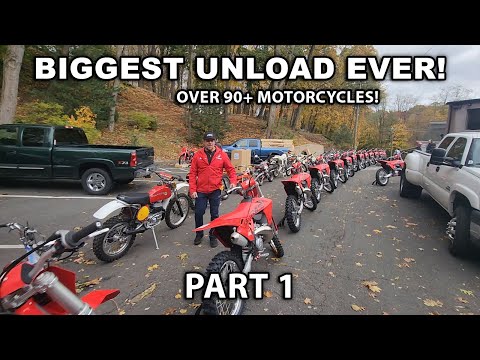Видео: Грузовики с мотоциклами Unobtanium прибыли (43!) в KAPLAN CYCLES! | Груз коллекционеров из Техаса...