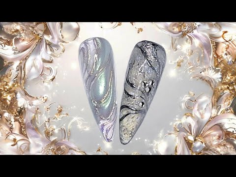 Видео: Хрустальные ногти. Идеи новогоднего маникюра. МК / Crystal nails. New Year's manicure ideas.