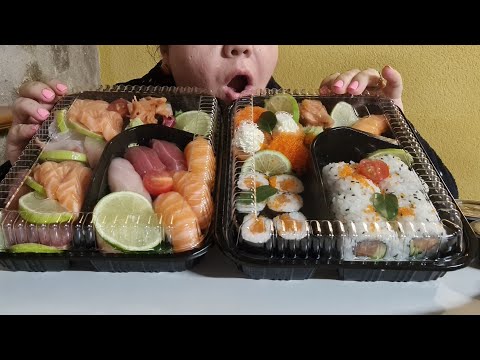 Видео: СУПЕР МУКБАНГ 🍽ОГРОМНЫЙ СЕТ РОЛЛОВ БОЛЬШЕ 50 ШТУК на УЖИН 😚 Я ЛОПНУЛА🙈 😊MUKBANG SUSHI MAS DE 50 🙉