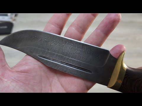 Видео: Заточка ножа из дамасской стали, для мяса. Двусторонние веневские алмазы.