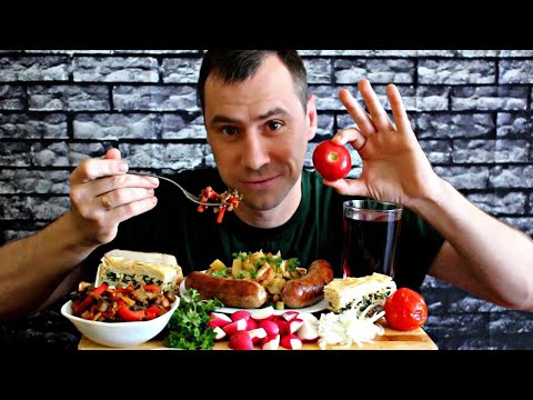 Видео: MUKBANG | Жареная картошечка, колбаски, икра, соленья / МУКБАНГ /  Mukbang Senya / eating show /먹방