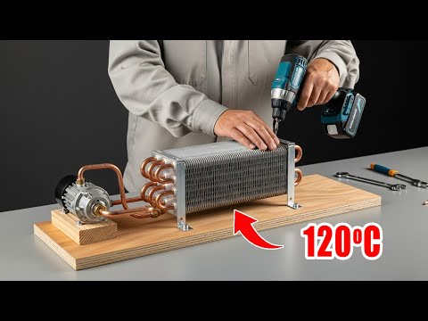 Видео: Бесплатная горячая вода круглый год! Попробуйте подключить медную трубу к мотору и получите бесплат