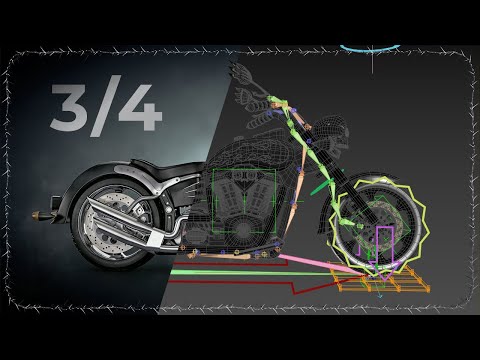 Видео: Анимируем мотоцикл в 3ds Max #3/4