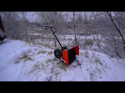 Видео: Уборка снега теперь не проблема, снегоотвал "бульдозер" от UNIKIT