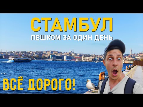 Видео: Стамбул за один день! Пешая прогулка по главным достопримечательностям. Цены в кафе и на экскурсии