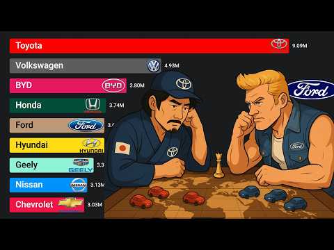 Видео: Самые продаваемые марки автомобилей (1960–2025)