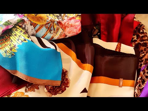 Видео: коллекция шёлковых платков, находки секонд-хенд