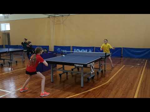 Видео: КПРБ 2012 г.р. и мл. Козел П. (Волковыск) 3:2 Маркина Н. (Витебск). Настольный теннис. Tabletennis.