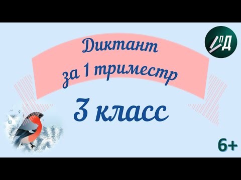 Видео: Диктант "Снегирь" за 1 триместр 3 класса с проверкой