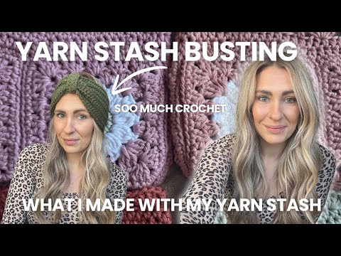 Видео: Вяжем крючком: как использовать запасы пряжи! Видеоблог о разборе запасов пряжи! Студия Love & Ya...