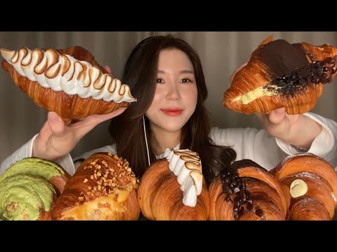 Видео: Cheat Dayㅣкрем круассан MUKBANG🍩ㅣЗвук поедания десерта✨ Eating show