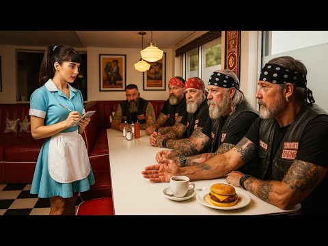 Видео: Официантка сказала байкерам из «Hells Angels» «Здравствуйте, сэр, у моей мамы такая же татуировка