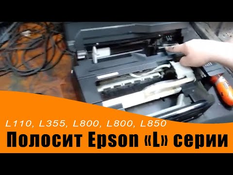 Видео: Полосит Epson L222, L110, L355, L800, L800, L850 и другие "L" серии.