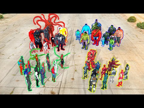 Видео: БАРЛЫҚ МЕКТЕПТЕР СТРЕЛКАҒА КЕЛДІ Халктар, Веномдар, Темір Адамдар, Өрмекші адамдар (GTA V)