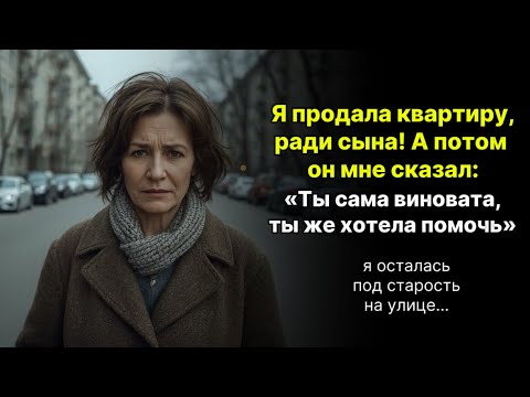 Видео: Я продала квартиру, чтобы помочь сыну, а потом он мне сказал: «ТЫ САМА ВИНОВАТА»
