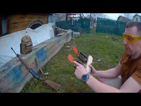 Видео: Мишень для пневматики "Рубеж" испытания