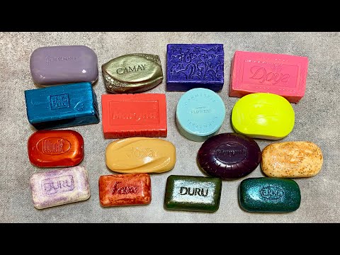 Видео: ASMR Soap/ cutting dry paint soap/ резка сухого крашенного мыла