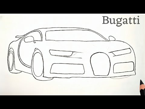 Видео: Как нарисовать BUGATTI Chiron — шаг за шагом!