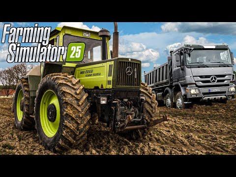 Видео: FS 25 Mercedes Trucks and Tractors - Сельскохозяйственная работа с новым DLC Pack