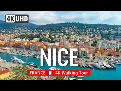 Видео: Пеший тур NICE 4K 🇫🇷 — Откройте для себя Французскую Ривьеру пешком