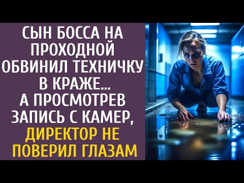 Видео: Сын босса на проходной обвинил техничку в краже… А просмотрев запись с камер, шеф не поверил глазам…