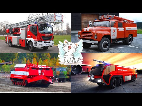 Видео: Пожарная машина для детей. Учим виды пожарной техники