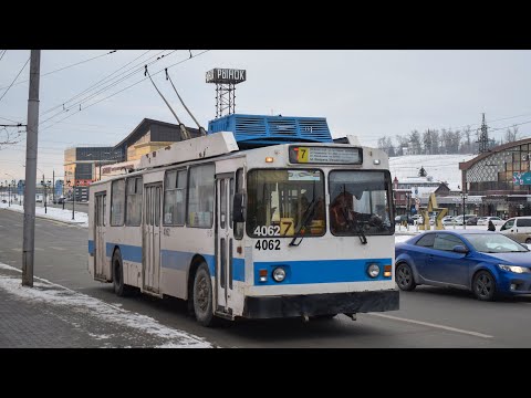 Видео: Троллейбус ЗиУ-682 КВР БТРМ-4062. Покатушки по Барнаулу.