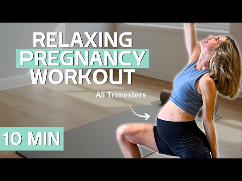 Видео: 10-минутная расслабляющая тренировка, безопасная для беременных (все триместры)