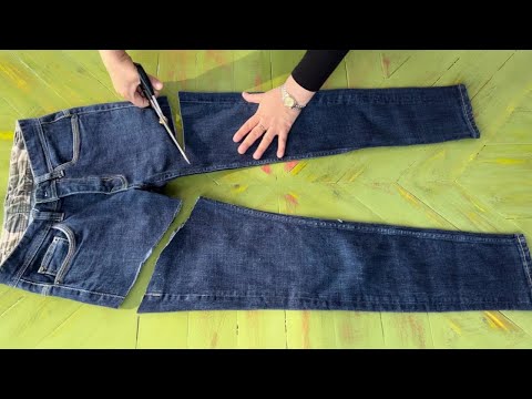 Видео: [DIY] Я сделал шедевр, разрезав джинсы. | Очень простой и надежный способ.