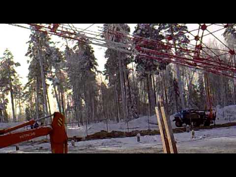 Видео: Падение  антенной  опоры  при  её  монтаже