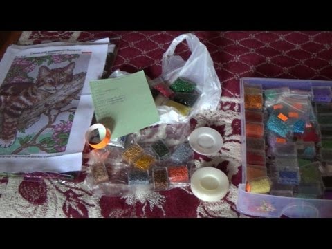 Видео: Начало работы с новой схемой для вышивки бисером (подбор,разметка).