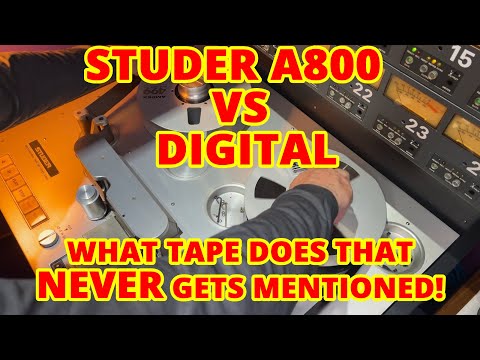 Видео: STUDER A800 против Digital и то, что делает лента, чего цифровая запись никогда не сможет сделать!