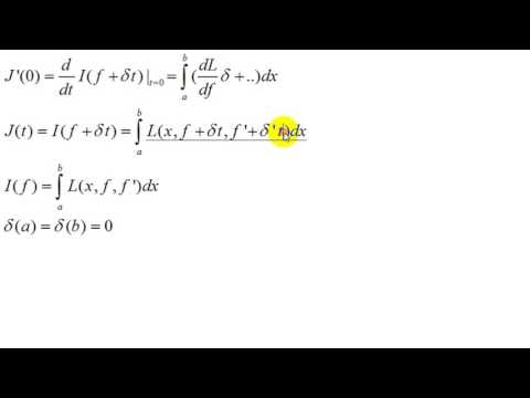 Видео: Основы вариационного исчисления | уравнение Эйлера Лагранжа | 1