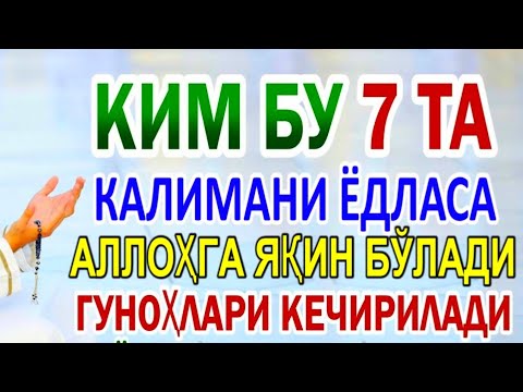 Видео: Сайфиддин домла 7 Калима сўзни айтиб юрган одам хакида
