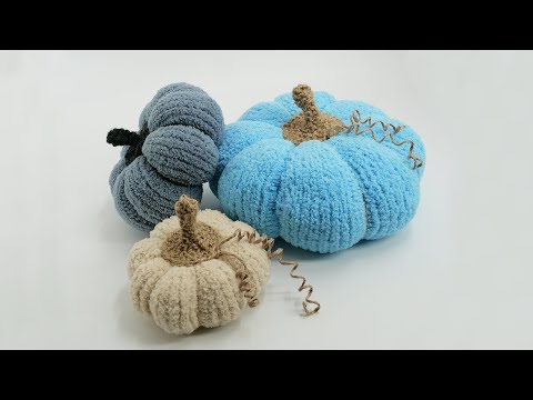 Видео: Вязаная Тыква спицами 🎃 Fluffy Knit Pumpkin knitting pattern