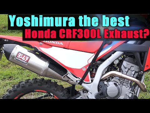 Видео: Выхлопная система Honda CRF300L Yoshimura RS4: сравнение бок о бок, стандартная выхлопная труба