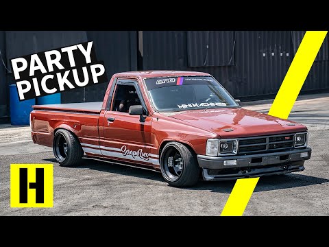 Видео: Дикость ограничителя оборотов: Toyota Hilux Party Truck с двигателем BEAMS