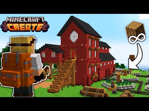 Видео: Построил БЕСКОНЕЧНУЮ ФЕРМУ ДЕРЕВА! | Выживание с Модом CREATE