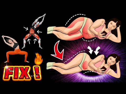 Видео: Живот + ягодицы + внутренняя и внешняя поверхность бедер｜Сжигание жира 🔥