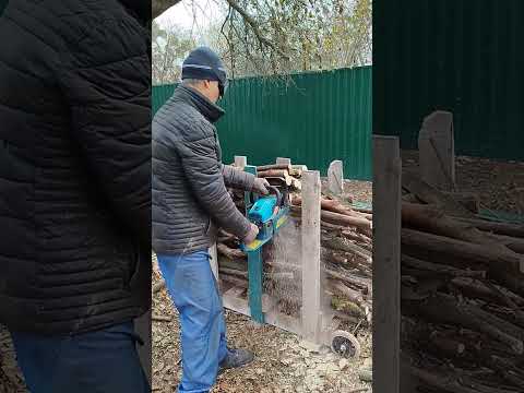 Видео: Простое приспособление для быстрой заготовки дров.