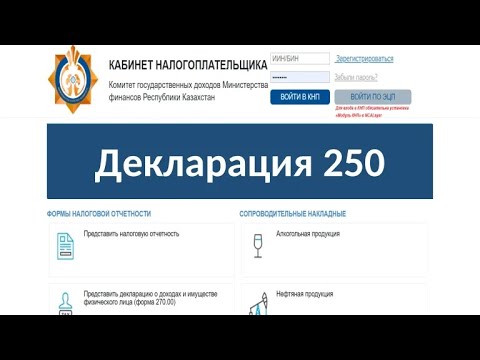 Видео: 250 форма декларация тапсыру видеосы, как сдать декларацию 250ф