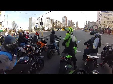 Видео: Спортоводы закрывают сезон (Киев покатушки 9.11.14)