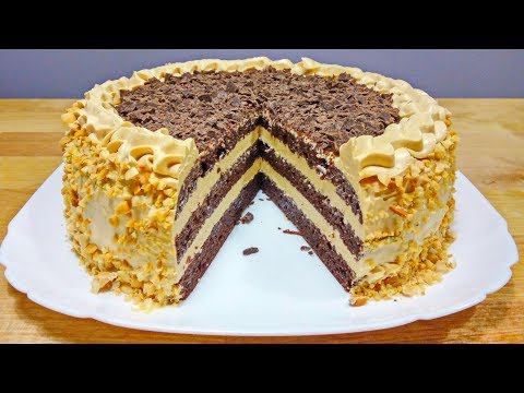 Видео: Шоколадный  ТОРТ "Сувенирный" |  Сметанный Бисквит и Крем "Огонёк" Chocolate cake