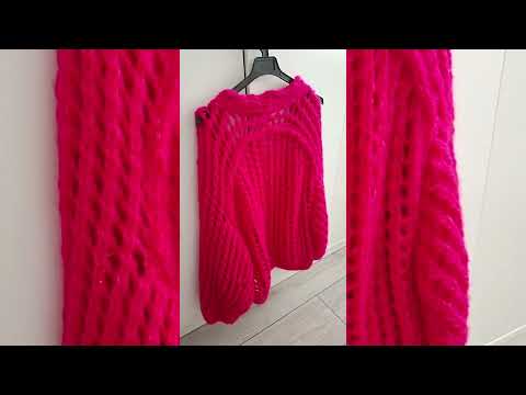Видео: Процесс создания малиново-вишневого кардигана)