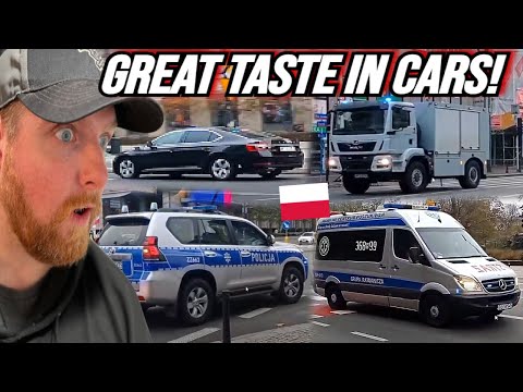 Видео: Американская реакция на тонны полицейских машин в Польше [ВАРШАВА]
