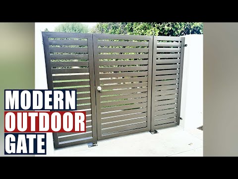 Видео: Современные металлические ворота для улицы | Гараж Джимбо