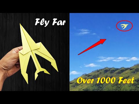 Видео: Как сделать бумажный самолётик, который летает далеко — Paper Plane 1000 Feet