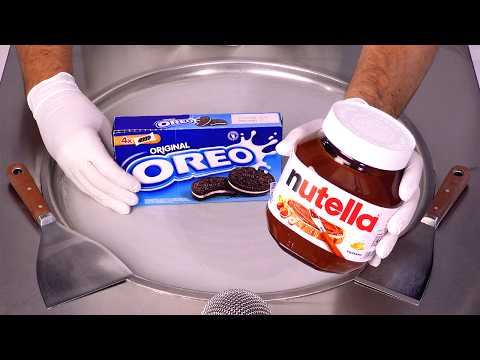 Видео: Как приготовить роллы с мороженым OREO и NUTELLA | АСМР (без разговоров)