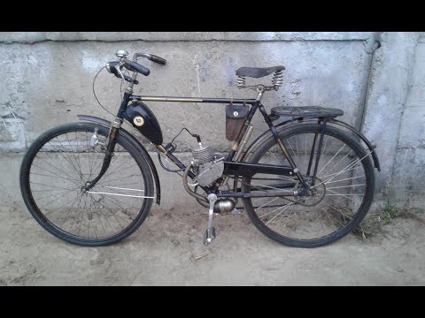 Видео: Велосипед Рига-10 с двигателем Д4.