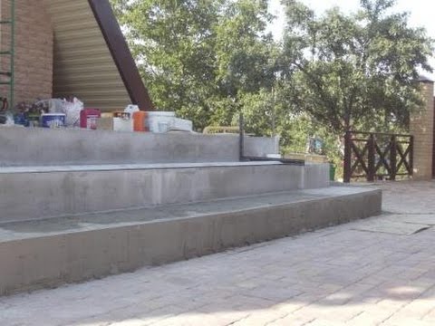 Видео: Подготовка бетонных ступенек к облицевке плиткой  Часть 2